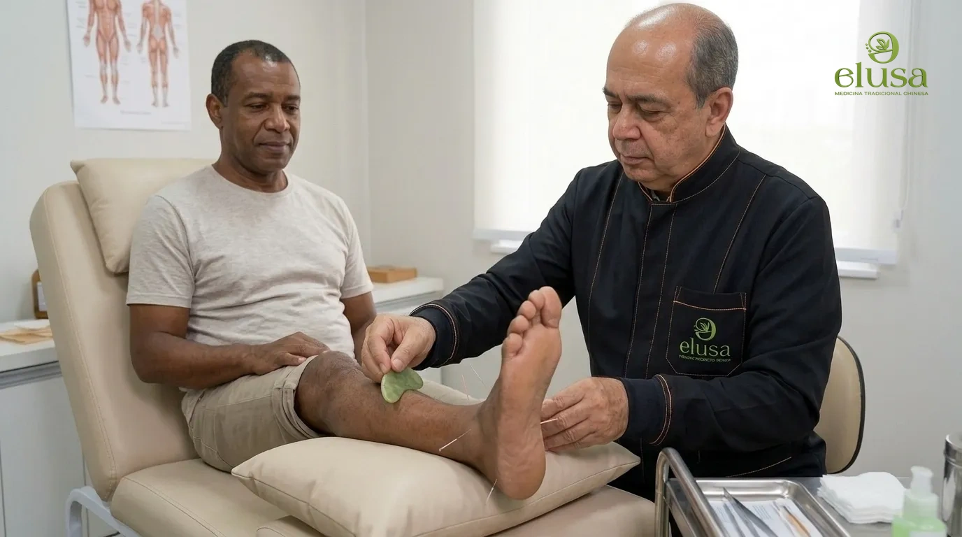 Técnicas de moxabustão na Clínica Elusa