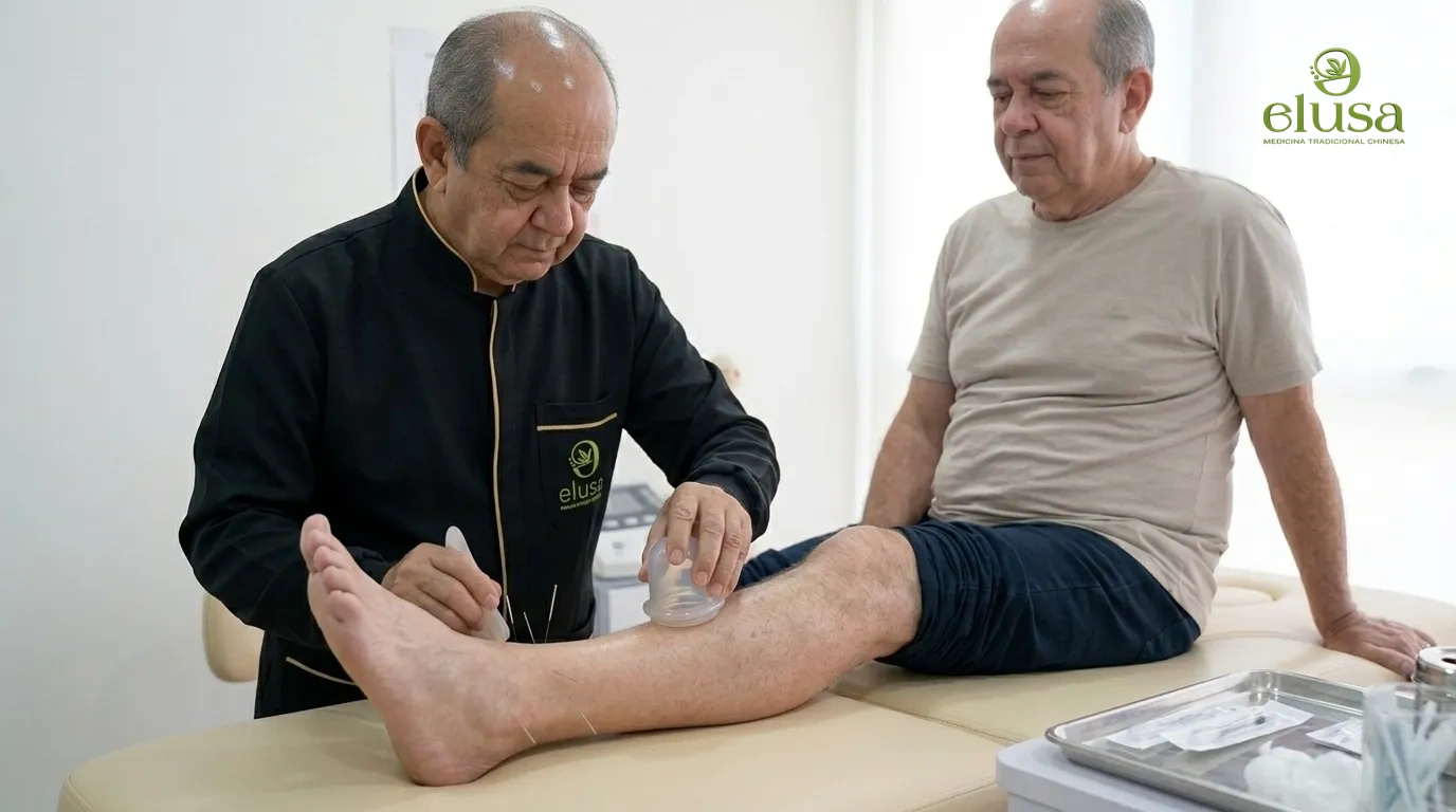 Sessão de ventosaterapia na prática